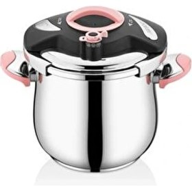 Resim Çelik Pratik Düdüklü Tencere 6 Lt Pembe 