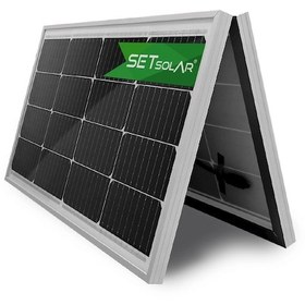 Resim Set Solar Katlanır Taşınabilir Güneş Paneli 100w 2 50w Seri/paralel Monokristal 