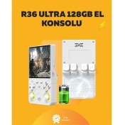 Resim 128GB Dahili Hafızalı R36 Ultra – 4” IPS Ekran, Retro Konsol, 30.000+ Oyun Yüklü 