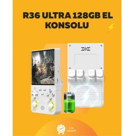 Resim 128GB Dahili Hafızalı R36 Ultra – 4” IPS Ekran, Retro Konsol, 30.000+ Oyun Yüklü 