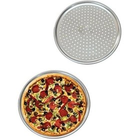 Resim Delikli Çelik Pizza Ve Laacun Tepsisi Orta Boy -32 Cm Çok Renkli 
