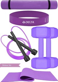 Resim Pilates Seti - Tam Ekipman Ile Evde Fit Kalın Thm-0000010, One Size Beyaz - Pembe 