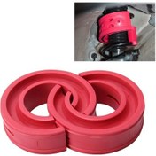 Resim Sones 2 Adet Araç Oto C Tipi Amortisör Yayı Tampon Güç Yay Aralığı: 27mm, Kolloid Yüksekliği: 50mm Kırmızı 