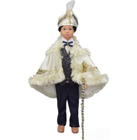 Resim Sünnet Kıyafeti Krem Renk 9 Parça Set- SN 1445 