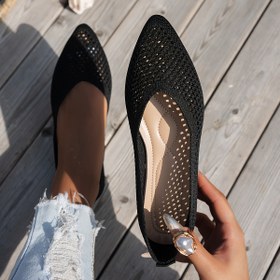 Resim Kadınlar için Nefes Alabilir Sivri Burunlu Moda Pompalar 
