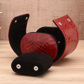 Resim Onywatch Gerçek Yılan Derisi Saat Saklama Kutusu Omega Kutusu Watch Roll Rolex Kutusu 