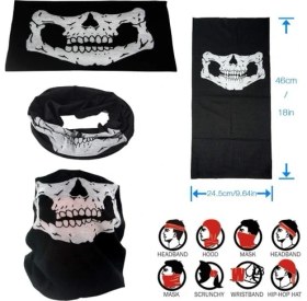 Resim ForWhat Büro Ev Ofis Insanı Kostümü Için 25X48CM Motorcu Boyunluk Bandana 