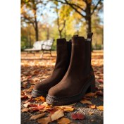 Resim Kahverengi Yüksek Tabanlı Cheslea 25260 