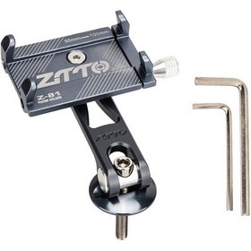 Resim Titreşim Önleyici Bisiklet Telefon Tutucu Ayarlanabilir Bisiklet Cep Telefonu Tutucu Alüminyum Alaşımlı Telefon Braketi Titanyum 