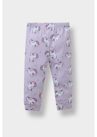 Resim Defacto Kız Bebek Pijama Takımı Unicorn Baskılı Uzun Kollu Üst Uzun Alt F0632a525aupr306 Mor 