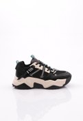 Resim Dgn Kadın Bağcıklı Sneaker Ayakkabı Siyah Yeşil 762713138 