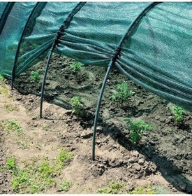 Resim Bahçe Filesi Yüzde 95lik Yeşil Şeritli Halkalı - 2 Metre X 15 Metre 