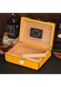 Resim Falconetti Karbon Fiber Desen Humidor Puro Kutusu rc41 