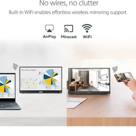 Resim Lidyahan Store Zenscreen MB16AWP 15.6 Taşınabilir USB Monitör IPS 1920X1080 5ms USB Type-C Mini-Hdmi mm 3 Yıl Kablosuz Bağlantı, Dahili Batarya, Mat Ekran, Tripod Aparat Monitör 