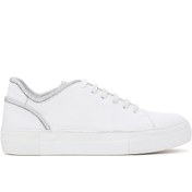 Resim Derimod Kadın Beyaz Bağcıklı Taşlı Deri Sneaker 25SFD290618 