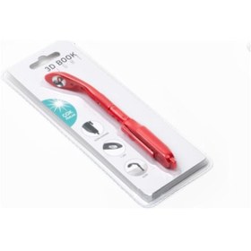 Resim Pape 3d Book Light Parlak Led Kitap Okuma Işığı Kırmızı 