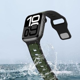 Resim Sneezy Apple Watch 42mm 44mm 45mm S10 46mm Ultra 49mm İle Uyumlu Çift Renkli Spor Silikon Kordon Nefes Alabilir 