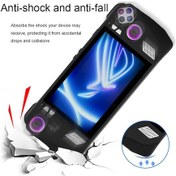 Resim Cbtx Asus Rog Ally Oyun Konsolu İçin Silikon Koruyucu Kapak + Düğme Kapağı Seti Cep Oyun Aksesuarları Beyaz 
