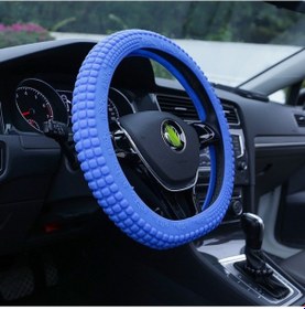 Resim Mısır Tahıl Kaymaz Aşınma Dirençli Silikon Araba Direksiyon Kapağı Bej , Boyut:38cm-46cm 1 Adet 