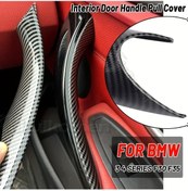 Resim Xuweiwei Carbon Fiber Pattern Bmw 3 4 Serisi F30 F35 Kapı İç Tutacak Koruma Kılıfı 