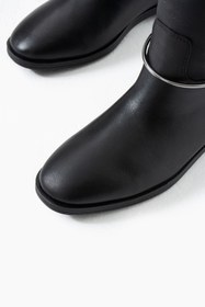 Resim Eataly Shoes Henna Siyah Hakiki Deri Binici Çiz e 