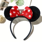 Resim 1 adet Kırmızı Polka Dots İle Minnie Mouse Başlık - Siyah Fare Kulaklıkları, Partiler, Cosplay ve Danslar İçin Mükemmel | Temalı Etkinlikler ve Kutlamalar İçin İdeal, Cosplay Başlık | Eğlenceli Aksesuar | Yumuşak Kumaş Başlık, Minnie Mouse Aksesuarları 