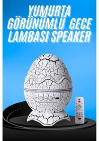 Resim Gece Lambası Yumurta Işık Speaker Yeni Nesil Dinozor Yumurtası Görünümlü Beyaz 