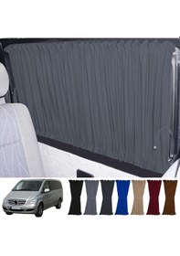 Resim Pandami Mercedes Vito W639 5 Cam 2003-2014 Uyumlu Gri Raylı Oto Perde Takımı 