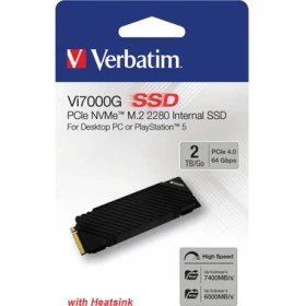 Resim Verbatim 2tb I7000G 7000MB - 6500MB Playstation 5 Uyumlu M2 Nvme Pcıe Gen 4 SSD 
