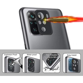 Resim Microcase Xiaomi Redmi Note 10S Kamera Lens Koruma Halkası - Kapalı Tasarım Siyah 