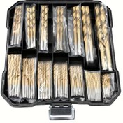 Resim 50 Parça Matkap Ucu Seti - Metal ve Ahşap İçin Uygun, 1-3mm Yüksek Karbon Çelik, Yuvarlak Saplı, Spiral Desenli, Karışık Boyutlar, Metal Kutu Dahil, Dayanıklı Matkap Uçları | Ahşap İşleri için 
