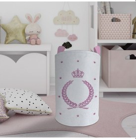 Resim Mekta Home Bebek Ve Çocuk Odası Taç Çelenk Ve Yıldız Desenli Oyuncak Sepeti Renkli Çok Renkli 