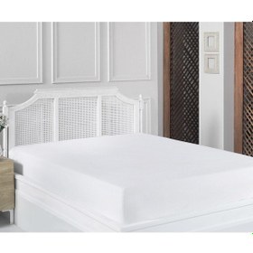 Resim Tek Kişilik Lastikli Kumaş Çarşaf Beyaz 