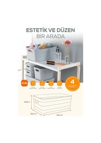Resim Vienev 4'lü 10,8 Litre Saklama Kutusu Mavi Mavi 