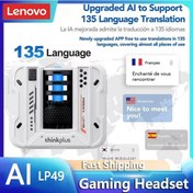 Resim Lp49 Aı Beyaz Yeni Lenovo Lp49 Aı Tws Bluetooth V5.4 Kulaklık Çoklu Dil Kulaklıklar Surround Ses Efekti Kulaklıkları İle Aı Çeviri 