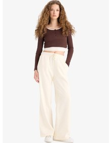 Resim Defacto Straight Fit Beli Bağcıklı Cepli Düz Paça Eşofman Altı A0954ax25wner91 Ekru 