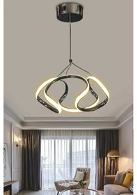 Resim Dron Led Avize 3 Mt - Kumandalı / Siyah Siyah 