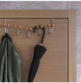 Resim Teknotel-Krom Teknotel 15'Li Kapı Arkası Askısı Metal+Ahşap Krom Mg089 Diğer 