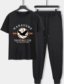 Resim uyguntarz Unisex Karasuno Baskılı 2'li Eşofman Takımı 