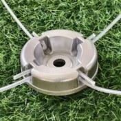 Resim 1pc Evrensel Alüminyum Alaşım Çim Biçme Makinesi Başlığı ile Naylon Çelik Çim Biçme Teli, Çoğu Bahçe Biçme Makinesi ile Uyumlu, Çim Biçme Makinesi Değişim Parçası 