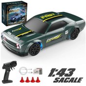 Resim 1:43 4wd Rc Drift Araba 2.4g Yüksek Hızlı Dört Tekerlekten Çekiş Uzaktan Green Green 