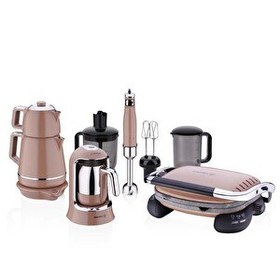 Resim Korkmaz A1850 Mocha 15 Parça Elektro Set 