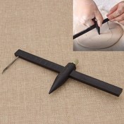 Resim El Yapımı Plastik Pusula Çember Kesici Kalıplar için Kil ve Seramik - 1-34 cm Ayarlanabilir Çap, Ergonomik Sap, DIY El Sanatları, Heykeltraşlık ve Seramik Sanat Projeleri için Hassas Zanaat Aracı, Kil Oyma Araçları 