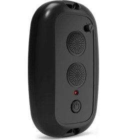 Resim Neevoyu Siyah Abs Ultrasonik Hayvan Kovucu, Araç Ve Bahçe İçin Çift Hoparlörlü, Ses Dalga Ayarı, Kuş Ve Fare Engeli, 12v 1-3w 