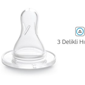 Resim Bebedor Silikon Biberon Emziği 3 Delikli No.7 