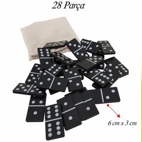 Resim Ahşap Klasik Domino Oyunu 28 Parça 
