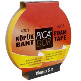 Resim Picador Çift Taraflı Bant Köpük Rulo Askılı 19x5 Mt 4301 
