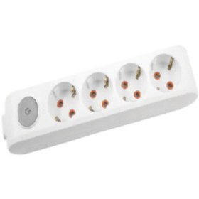 Resim VİKO Multi-let Dörtlü Priz Anahtarlı Topraklı Klemensli Çocuk Korumalı -beyaz (KABLOSUZ) 