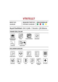 Resim Vip-tec Vt875117 Profesyonel Maket Bıçağı 18mm Alüminyum Gövde 