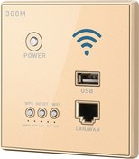 Resim Xindoker 86 Tipi Duvar Tipi Kablosuz Router, 300mbps Hız, Wps Şifreleme, Plug&play, Akıllı Ev/otel Uyumlu Altın 